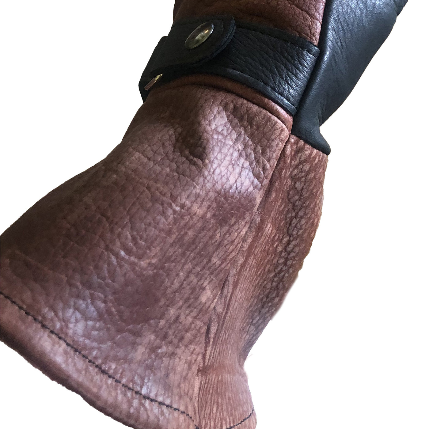 Bison Leather and Deerskin Gauntlet Gloves