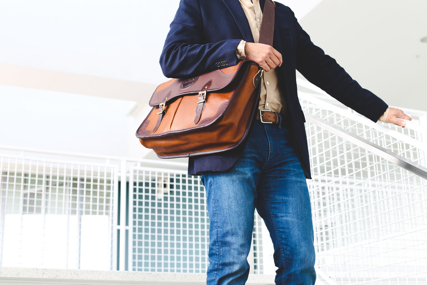 Bison Leather Executive Briefcase Bag The Buffalo Wool Co. 