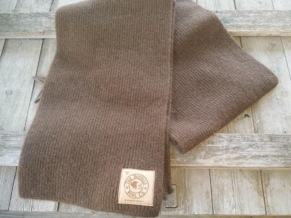 The Knitting Mill Bison Down Scarf Brown