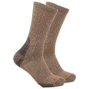 Pro-Gear Crew Bison/Silk Socks Bison Footwear The Buffalo Wool Co. Medium Natural