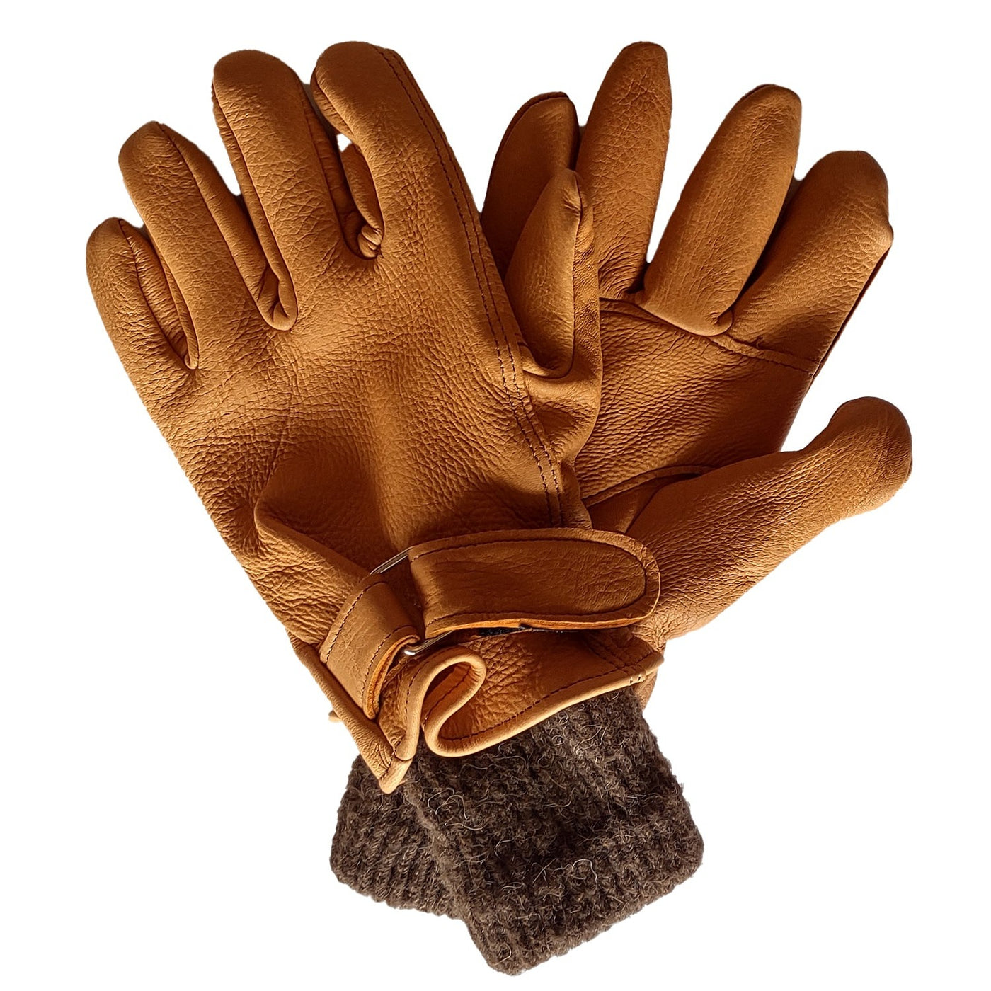 Combo peanut glove set; Bison liner glove with deerskin over glove