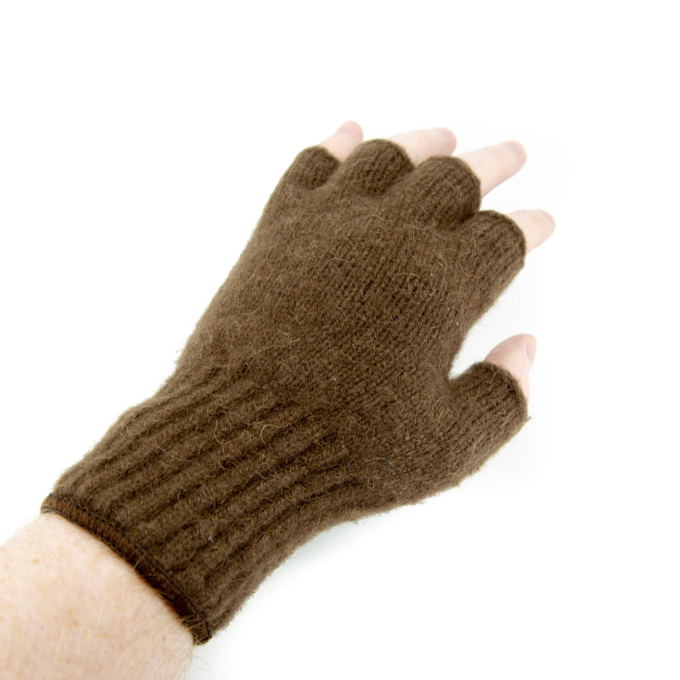 Extreme Gear Bison Down Fingerless Gloves (Brown or Black) Bison Gear The Buffalo Wool Co. Small Brown 
