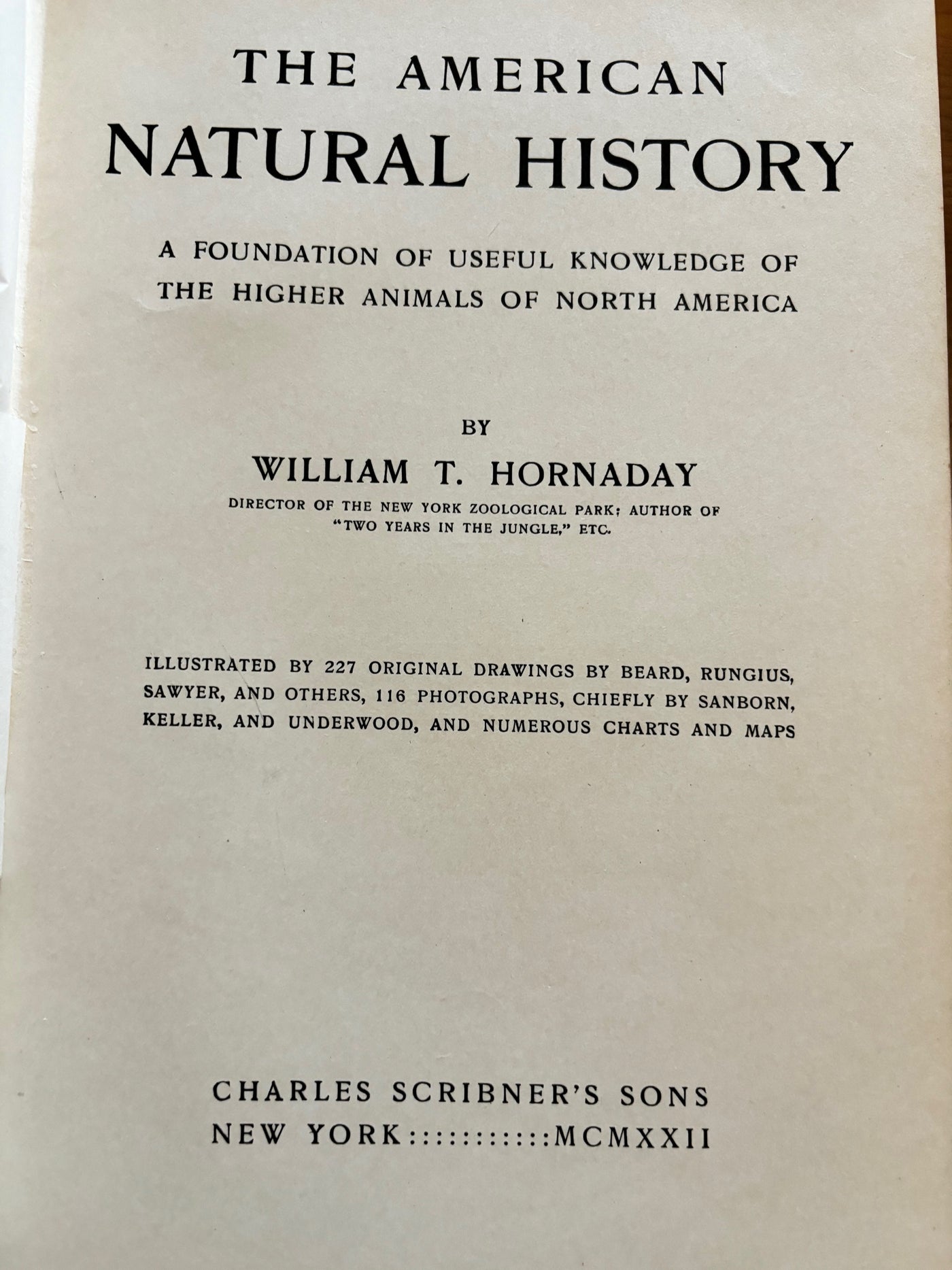 Books by Roosevelt and Hornaday