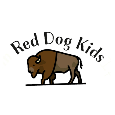 Red dog bison kids beanie