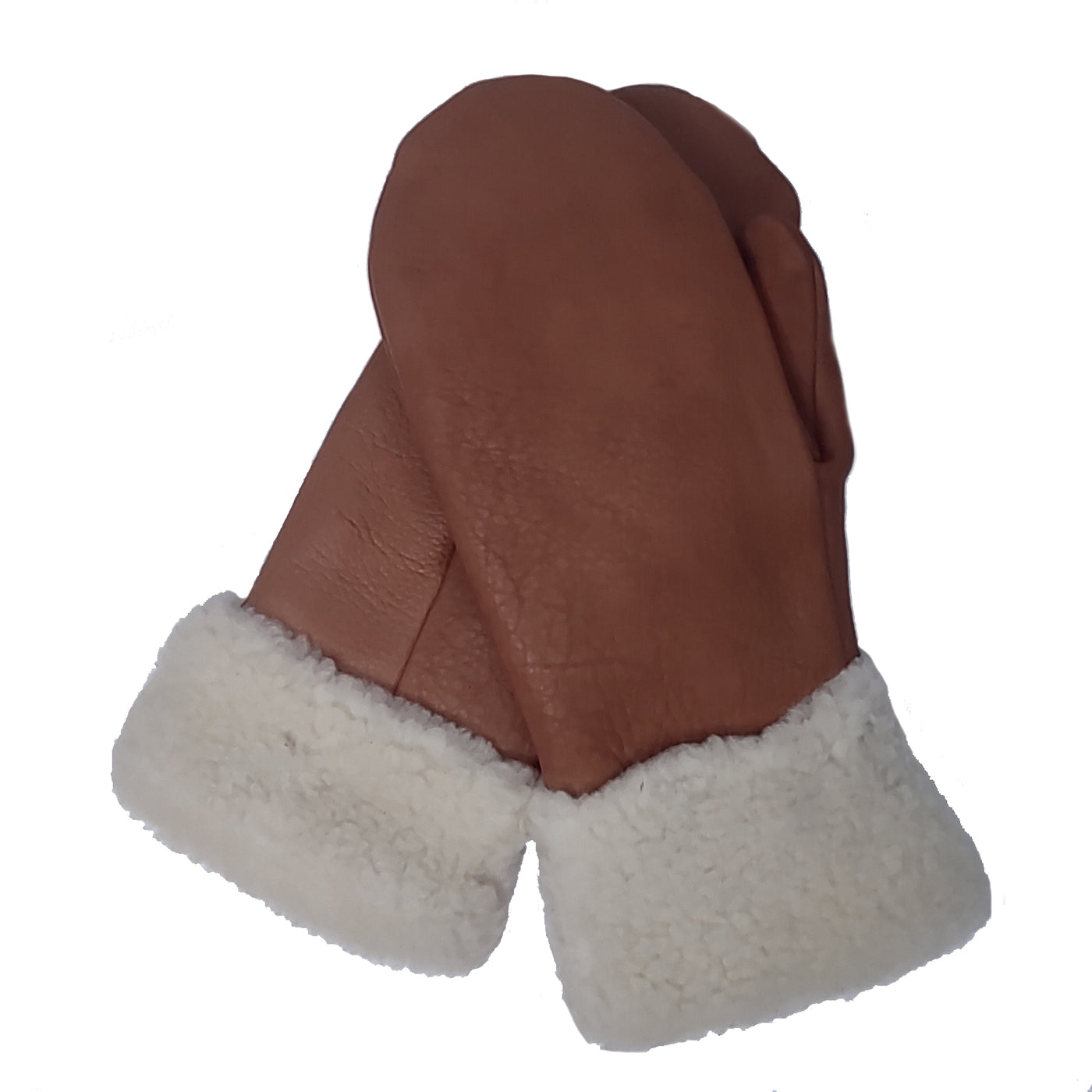 Bison Leather Mitten with fleece liner