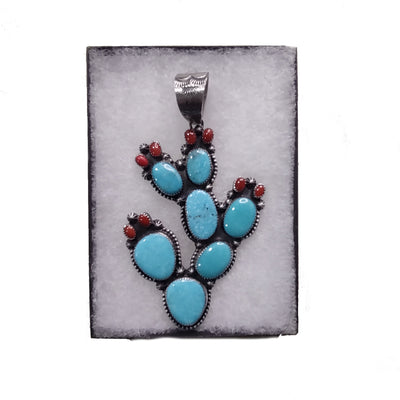 Cactus Pendant by Richard Yazzie, Navajo