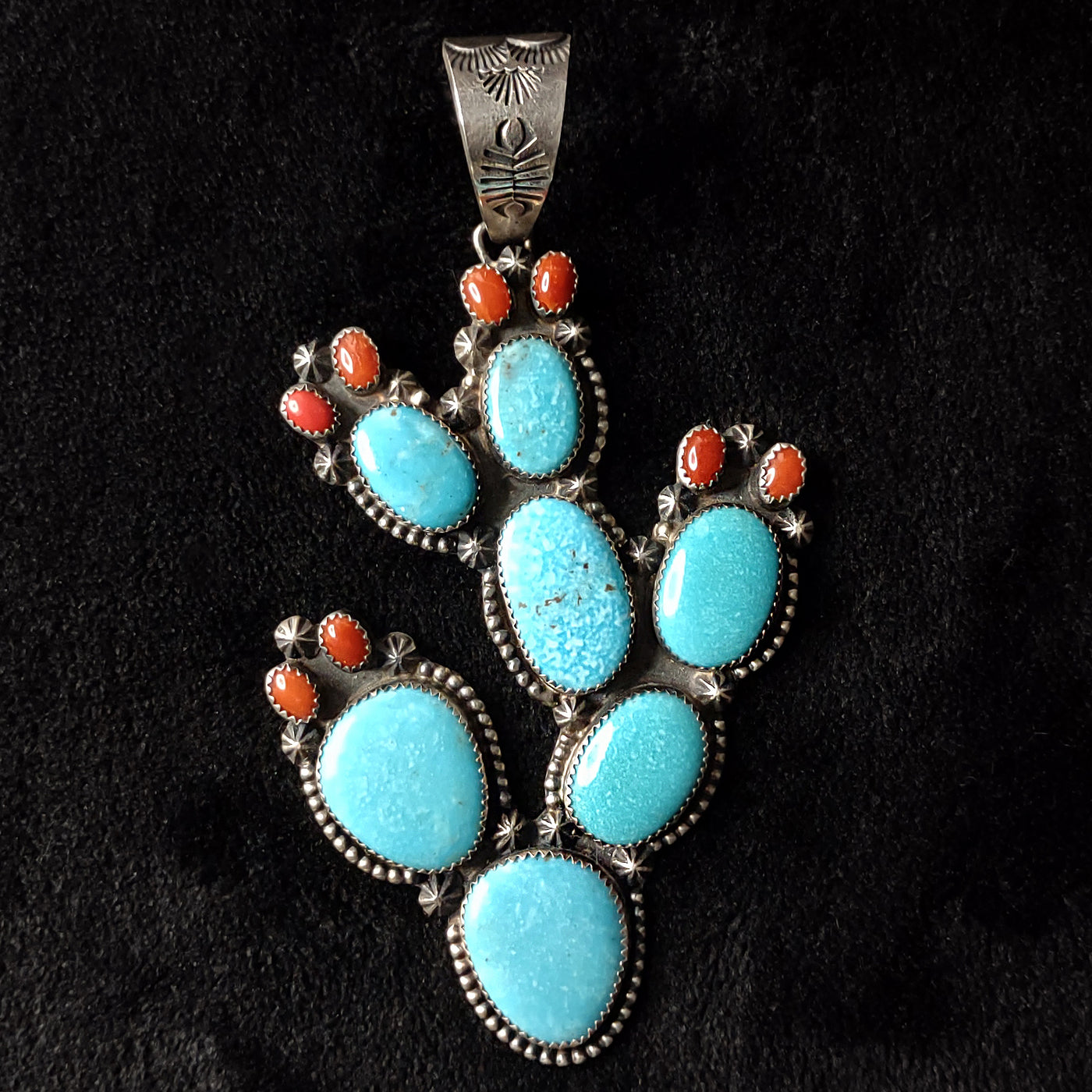 Cactus Pendant by Richard Yazzie, Navajo