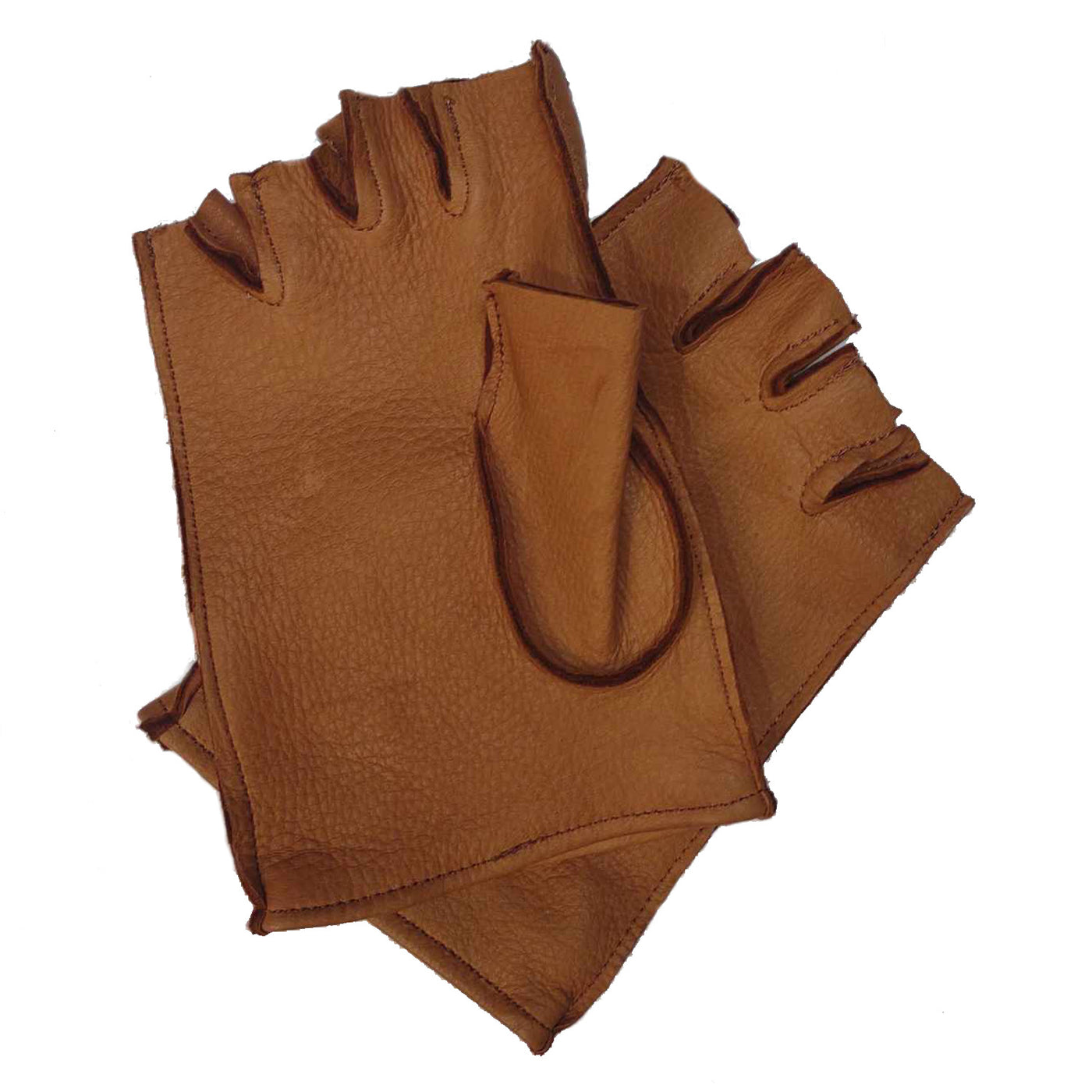 Fingerless gloves - Deer leather