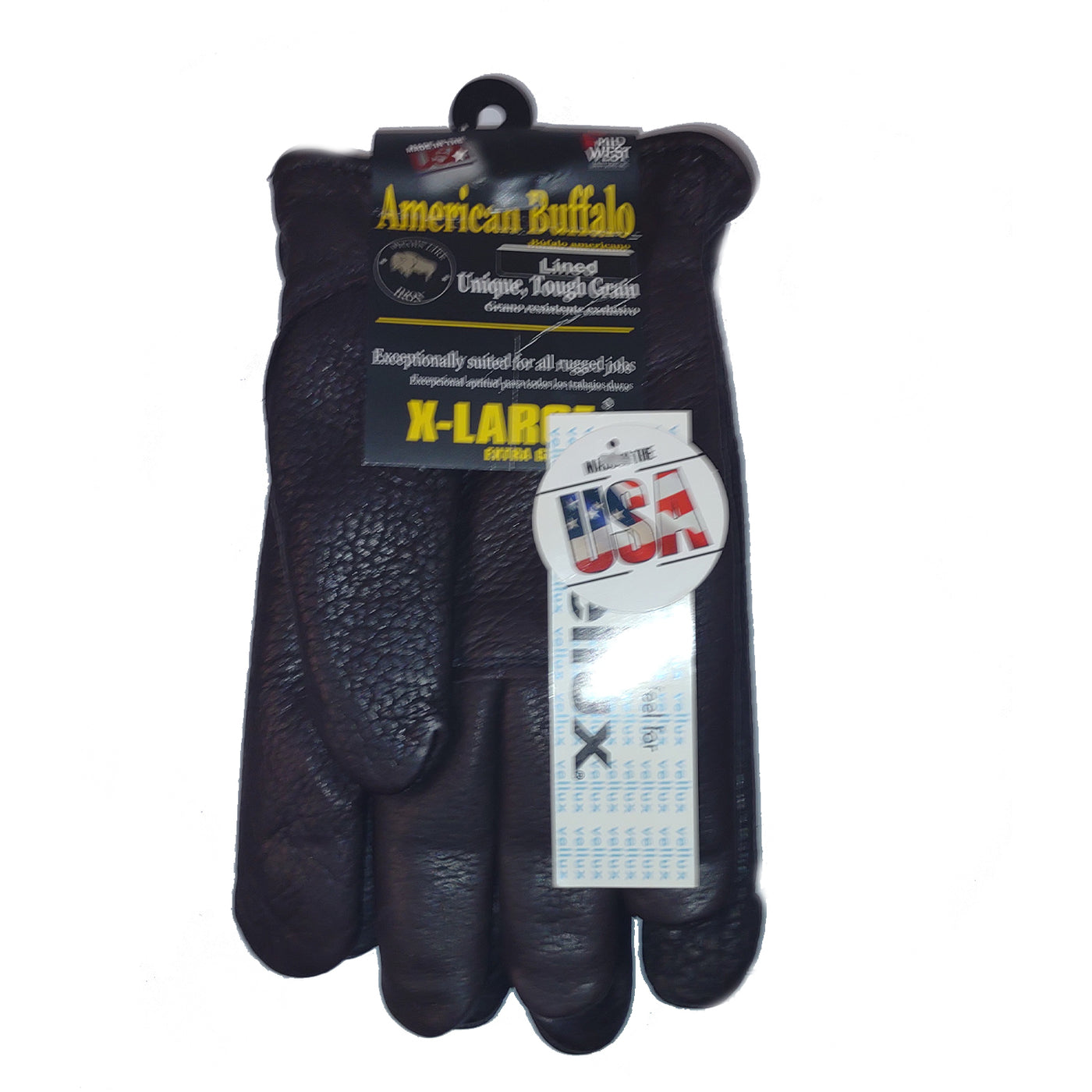 Bison Leather Vellux Iined Gloves - Closeout buy!  Med & XL Insulated   Limited supply