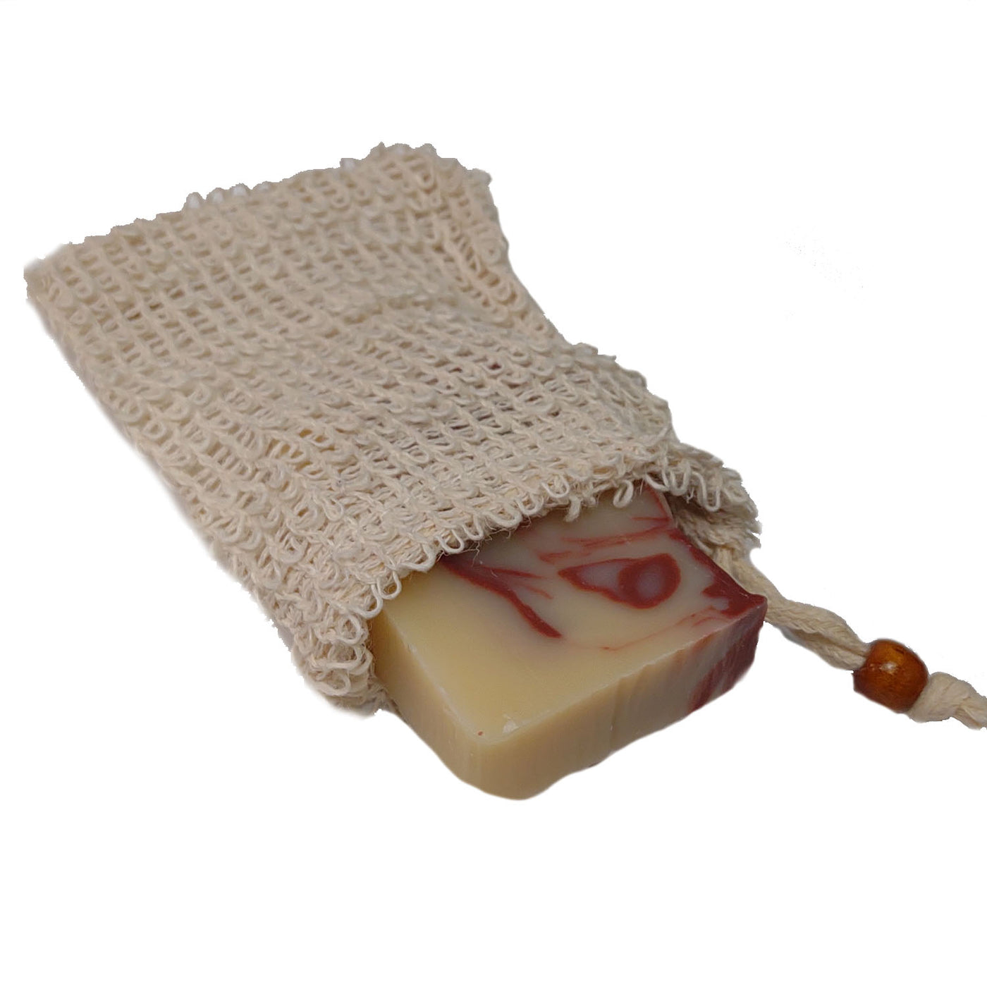 Soap bag with soap displayed (soap not included)