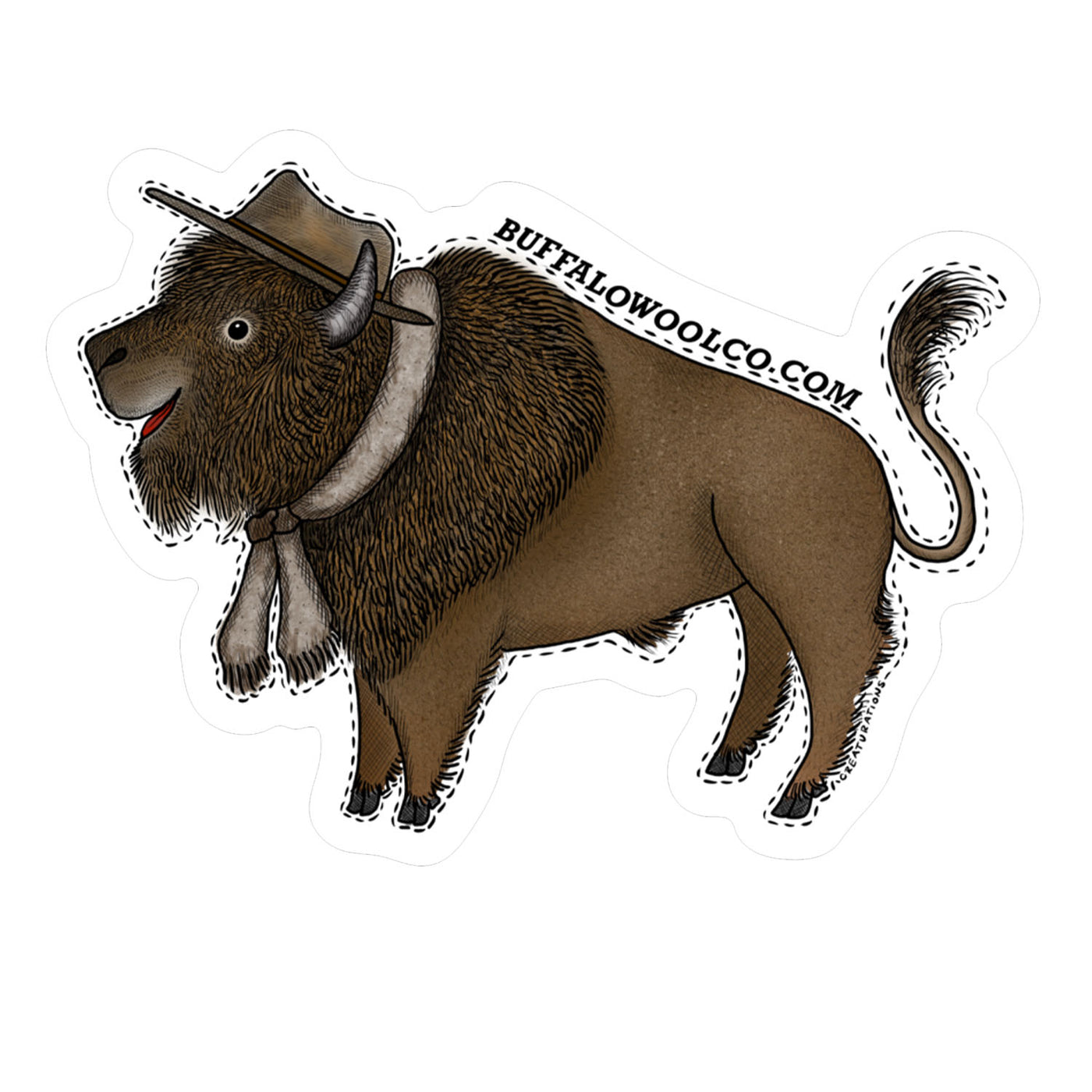 Buffalo Rv Sticker Bison