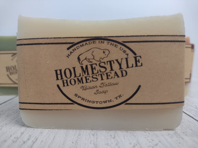 Handmade Bison Tallow Soap by Holmestyle Homestead