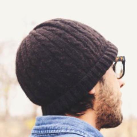 Cabled Bison Beanie