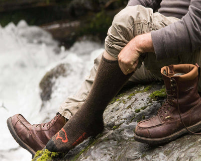 American Field Bison Boot Socks Bison Footwear The Buffalo Wool Co. 