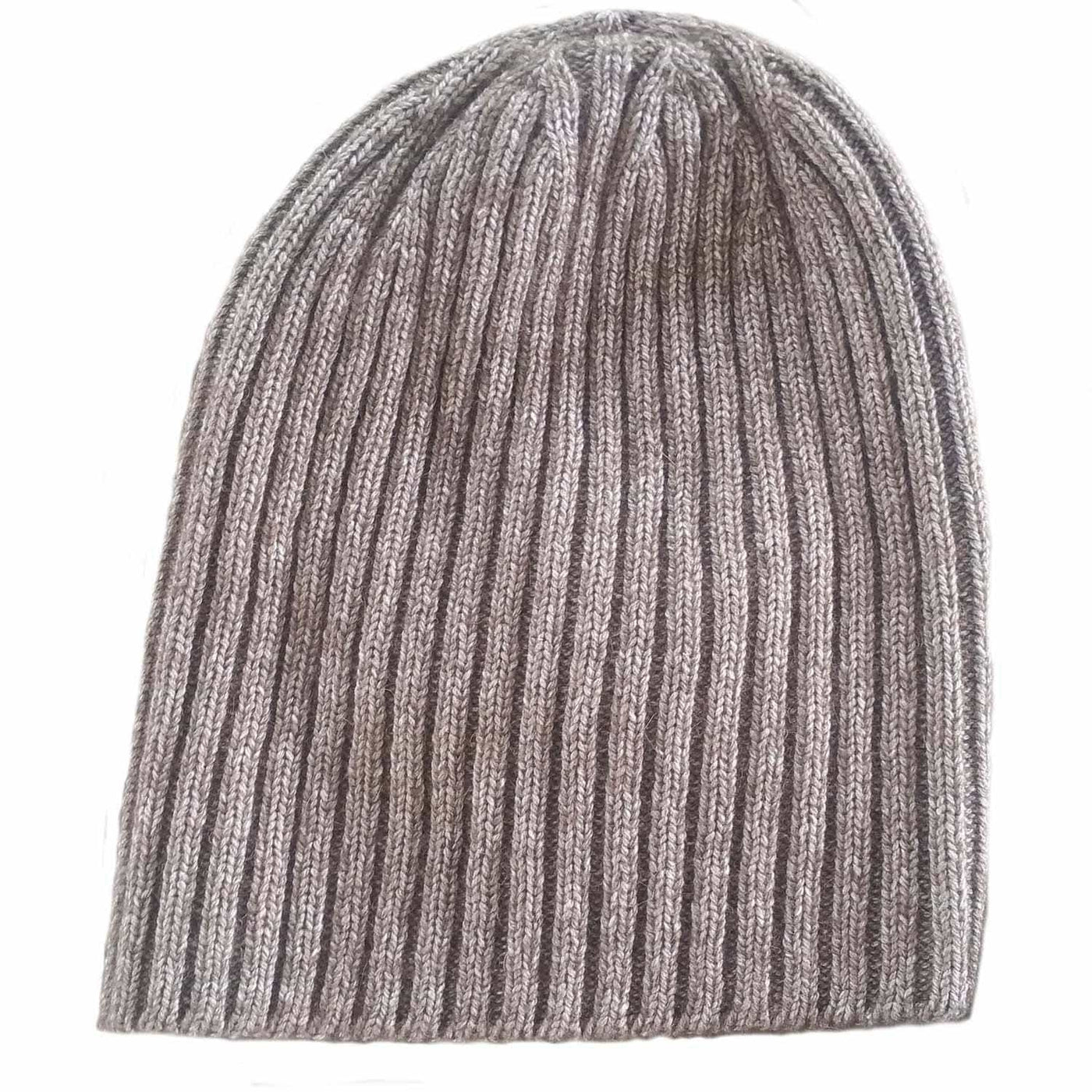 Ribbed Bison/Silk Knitted Hat Bison Gear The Buffalo Wool Co. Natural 