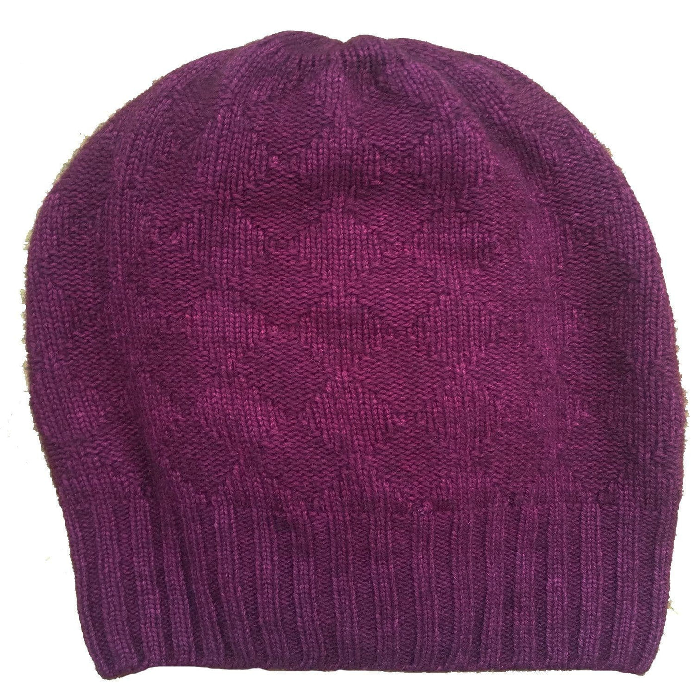 Slouchy Bison/Silk Knitted Hat Bison Gear The Buffalo Wool Co. Burgundy 