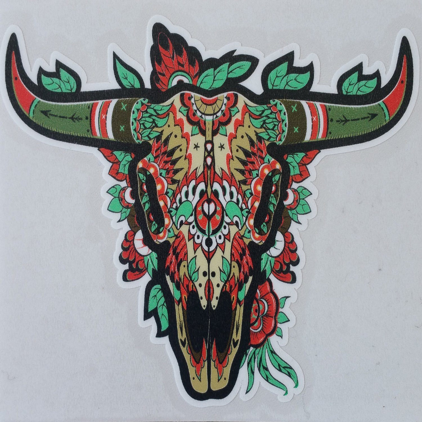 Bison "Buffalo" Stickers Accessories The Buffalo Wool Co. Decorated Bison skull - Large 