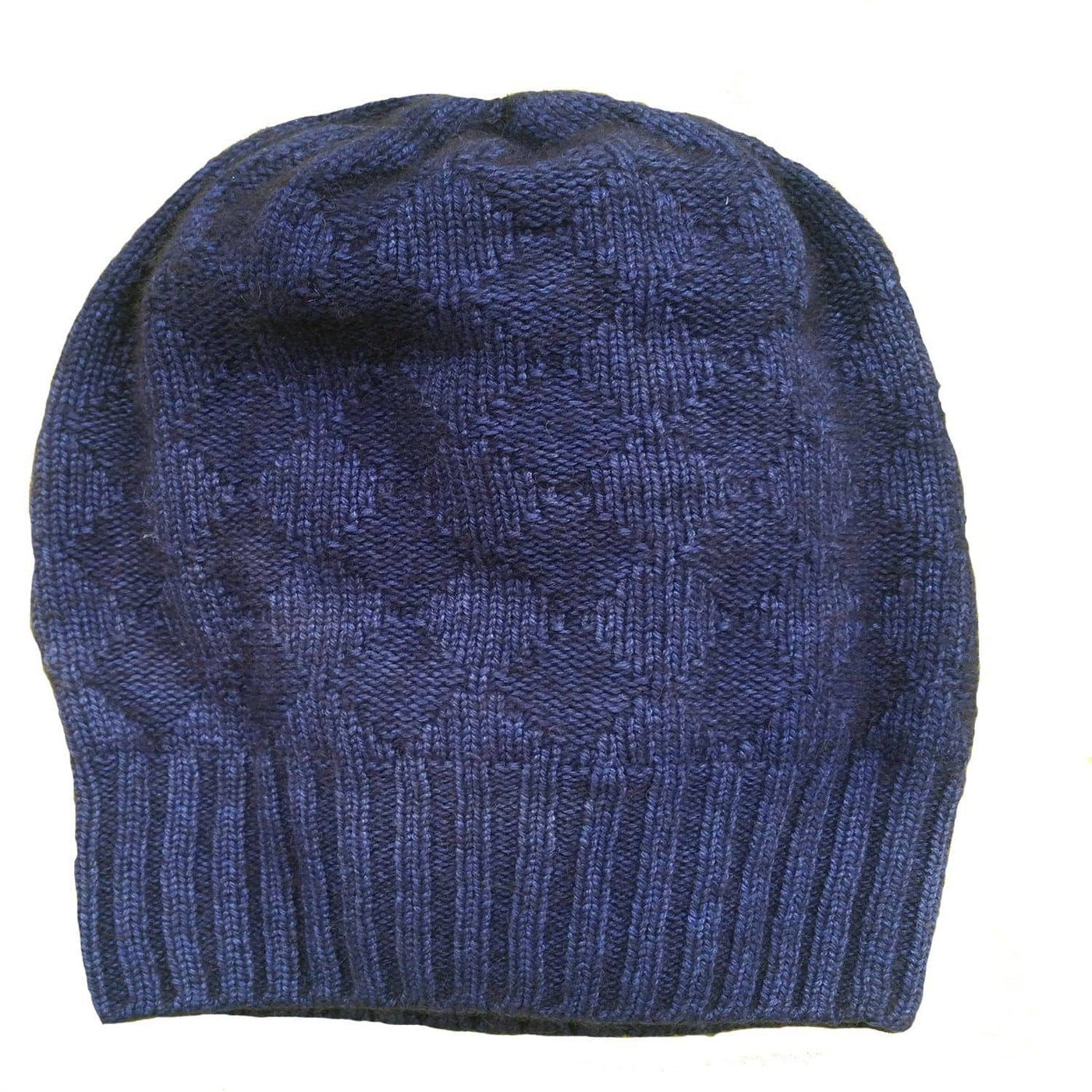 Slouchy Bison/Silk Knitted Hat Bison Gear The Buffalo Wool Co. Navy 