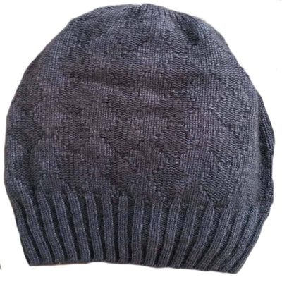 Slouchy Bison/Silk Knitted Hat Bison Gear The Buffalo Wool Co. Charcoal 