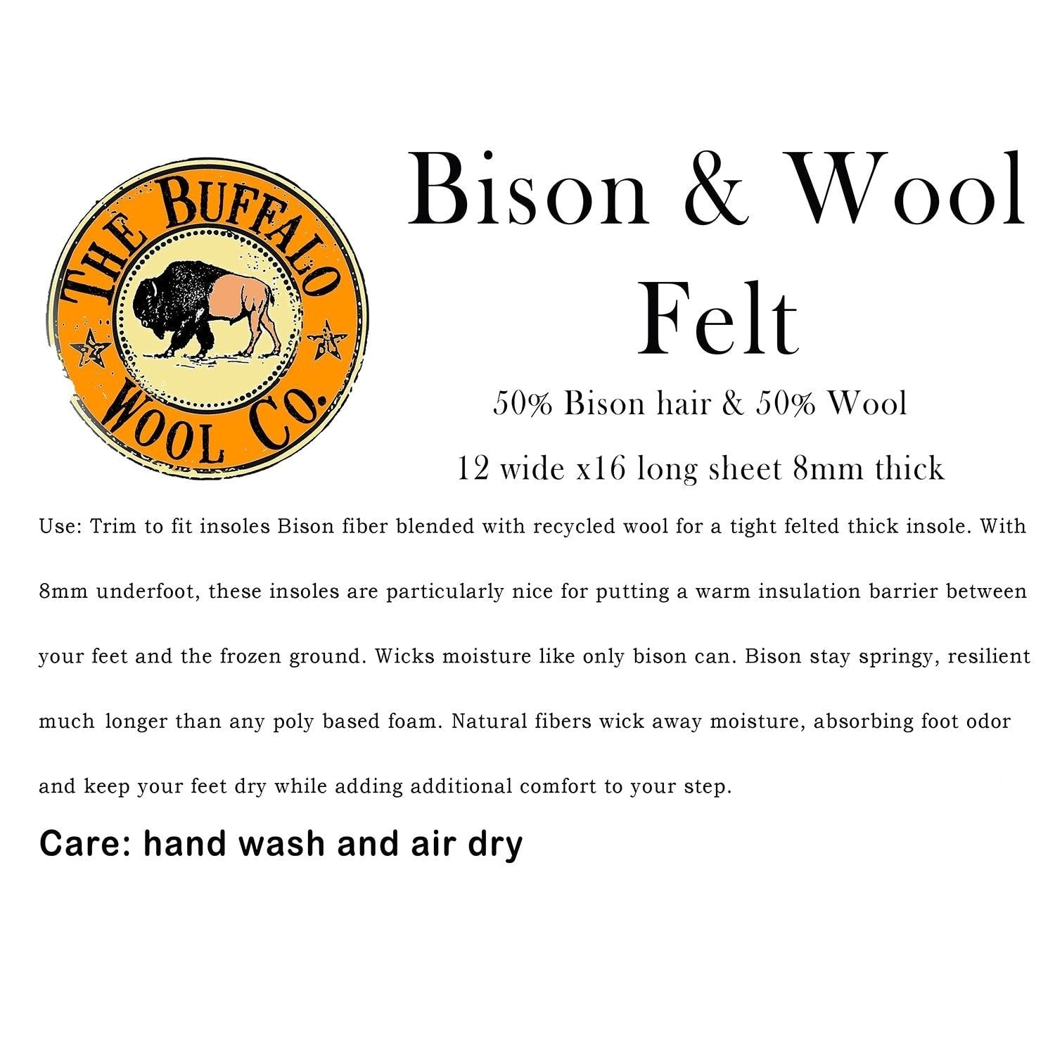 Bison Fiber Bison Fiber Insoles – The Buffalo Wool Co.