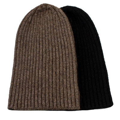 ultra light beanie, natural or black unrolled